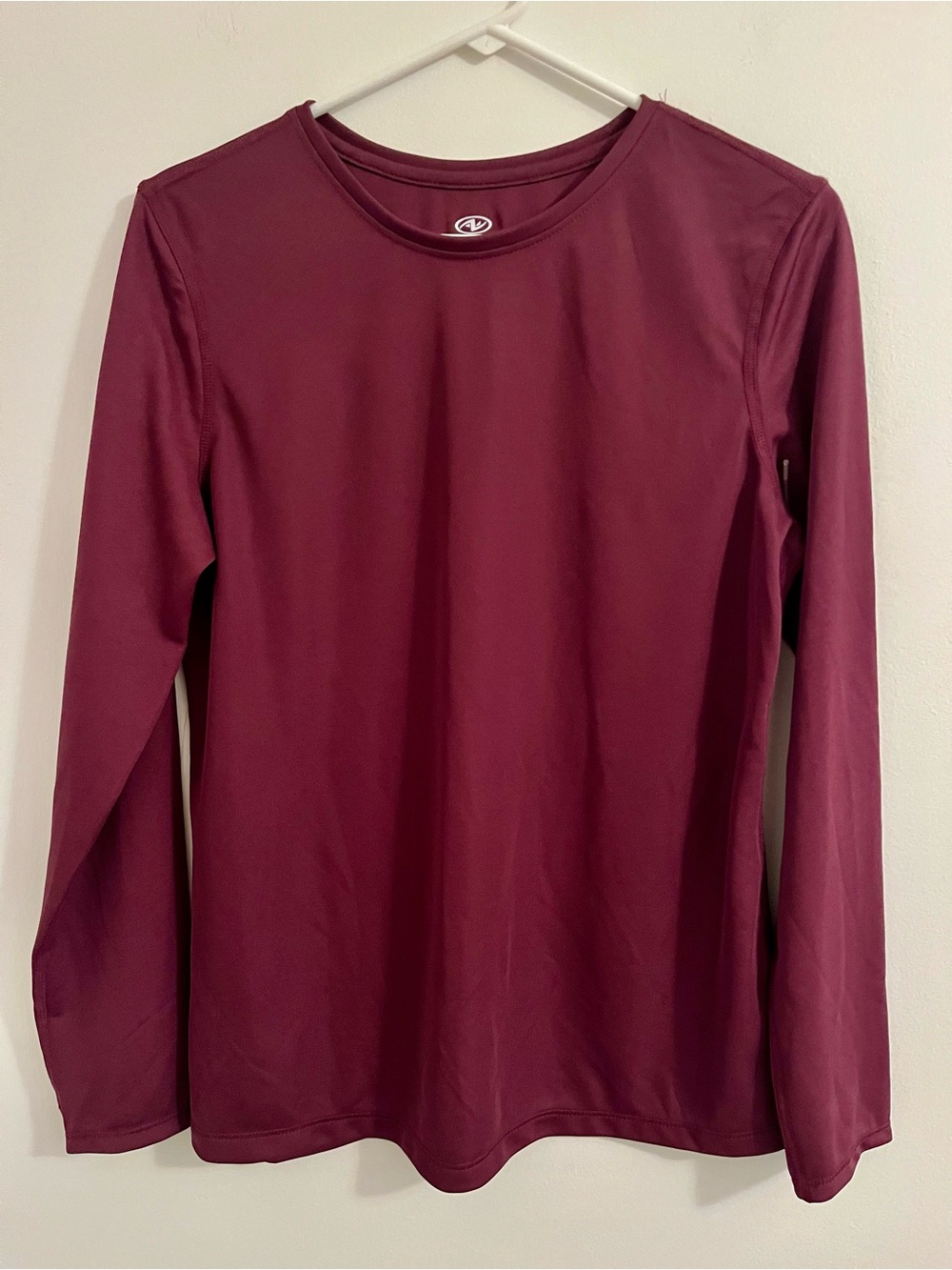 Athletic Works Maroon Performance Long Sleeve Top